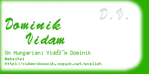 dominik vidam business card